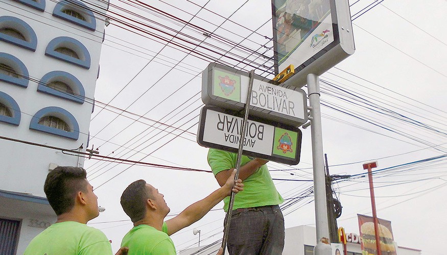 Señalización calles de guatemala