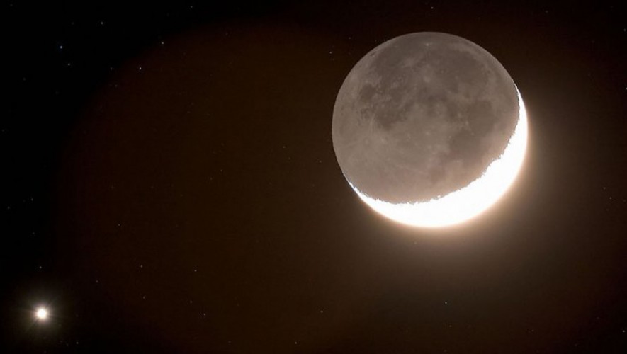 espectáculo astronómico Luna, Venus y Marte