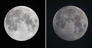 Luna con brillo normal y eclipse lunar penumbral. (Foto: El Confidencial)