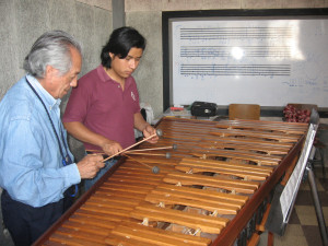Clases de marimba en el Conservatorio Nacional de Música