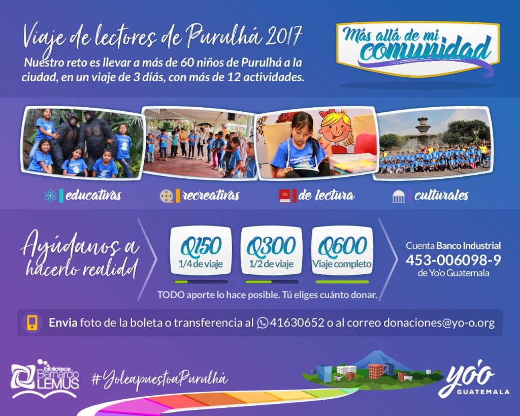 Niños sueñan con asistir a la Feria Internacional del Libro, Filgua 2017