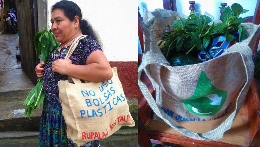 San Juan La Laguna promueve el uso de bolsas ecológicas