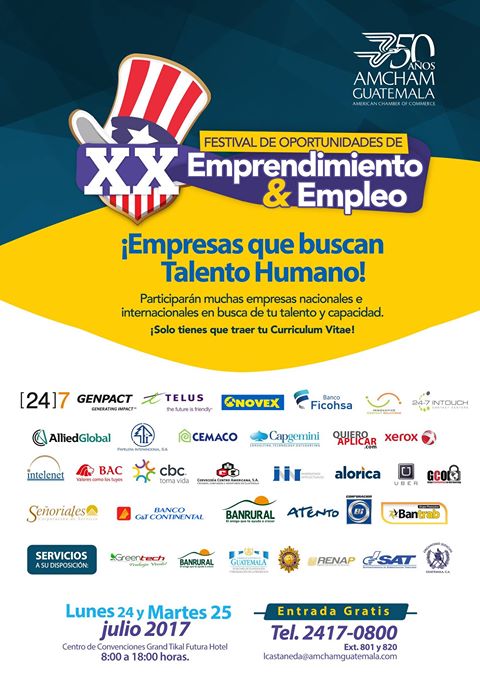 Festival de Empleo en la Ciudad de Guatemala, julio 2017