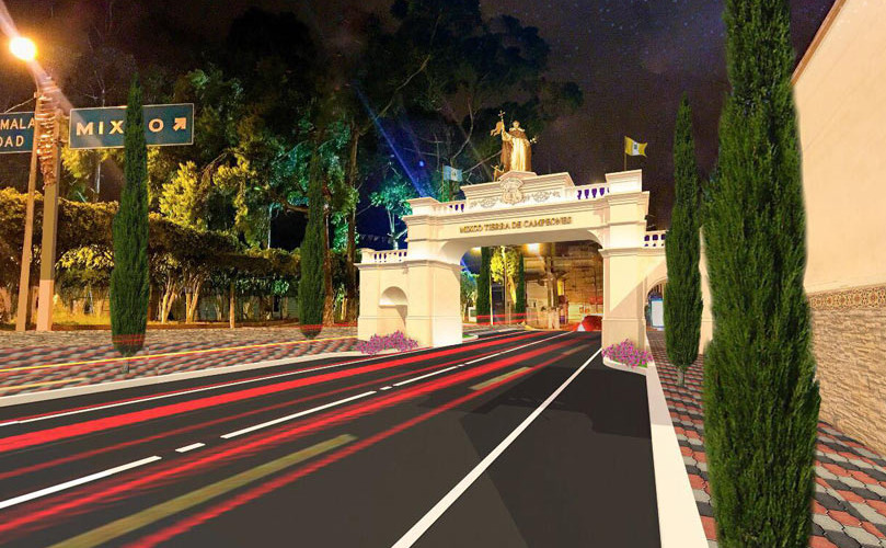 Fotos de cómo será la atractiva entrada al municipio de Mixco