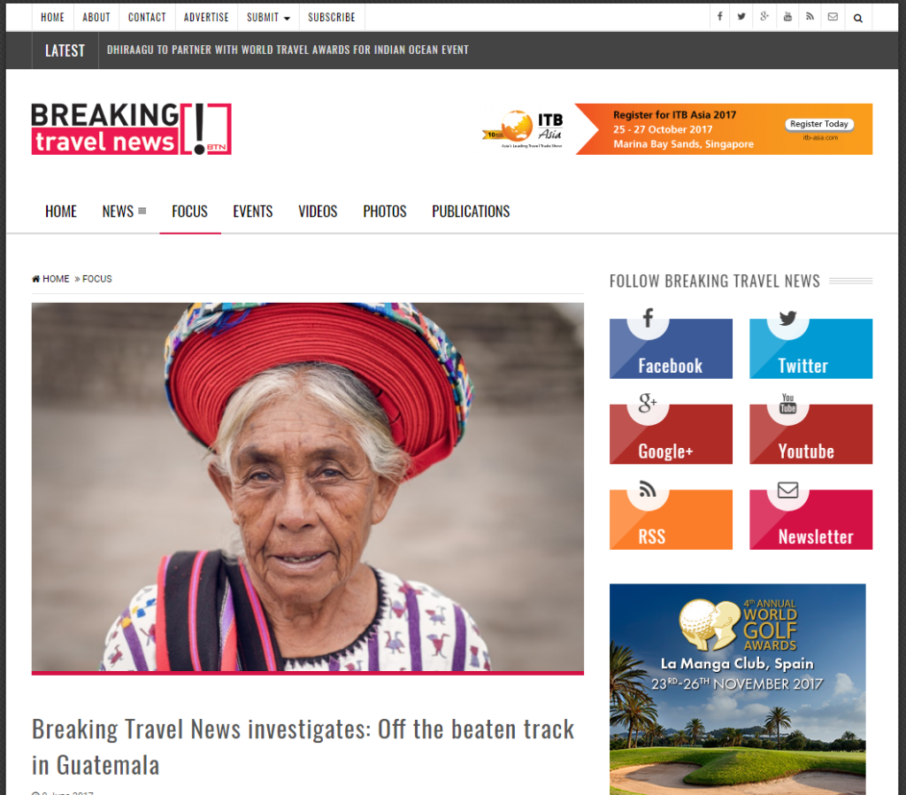 Guatemala es un destino exótico para los viajeros, según Breaking Travel News