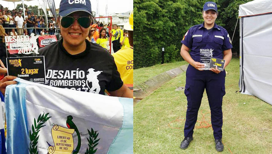 Guatemalteca obtiene el segundo lugar en el Desafío de Bomberos, Costa Rica 2017