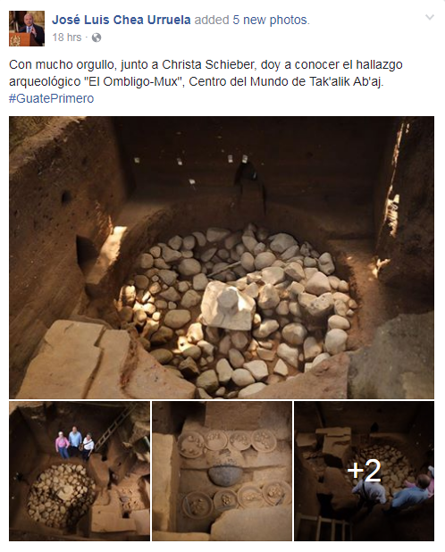 Ombligo-Mux, sitio ceremonial, fue descubierto en Tak'alik Ab'aj