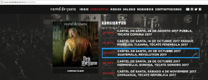 Cartel de Santa, página web