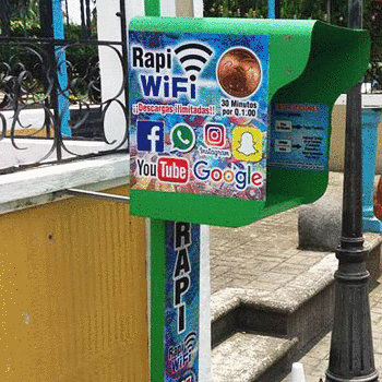 Máquina que da 30 minutos de Internet por Q1.00 en Retalhuleu