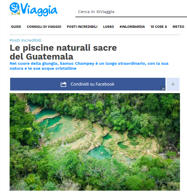 Semuy Champey es una de las piscinas sagradas de agua cristalina