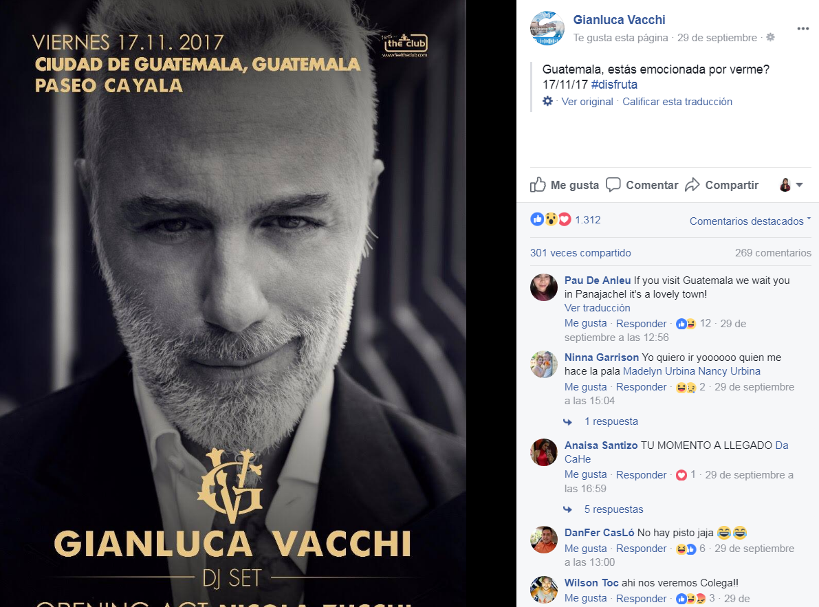 (Foto: Captura perfil oficial de Gianluca Vacchi)