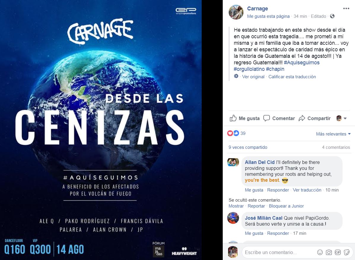(Extraído de Facebook: Carnage)