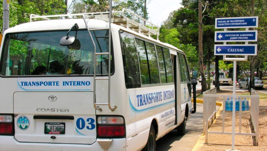 Horarios del transporte interno gratuito para estudiantes de la USAC 2018