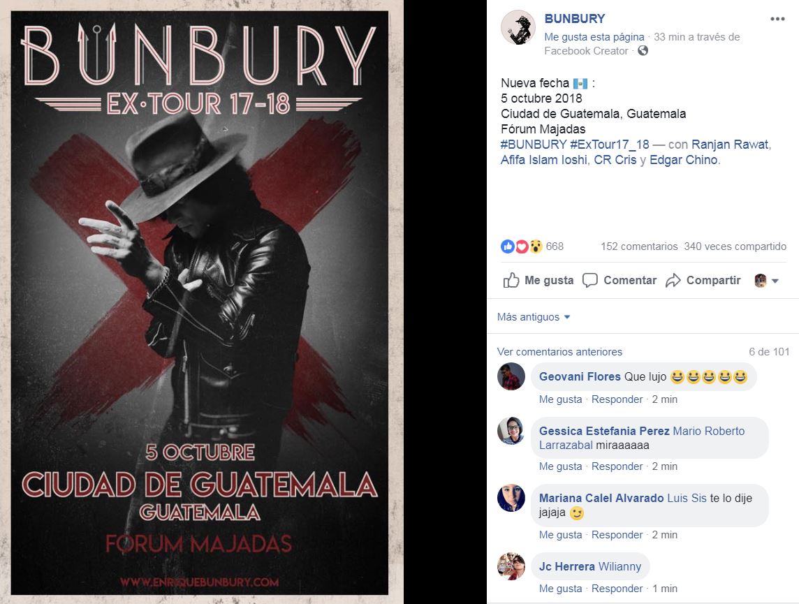 (Captura Facebook: Bunbury)