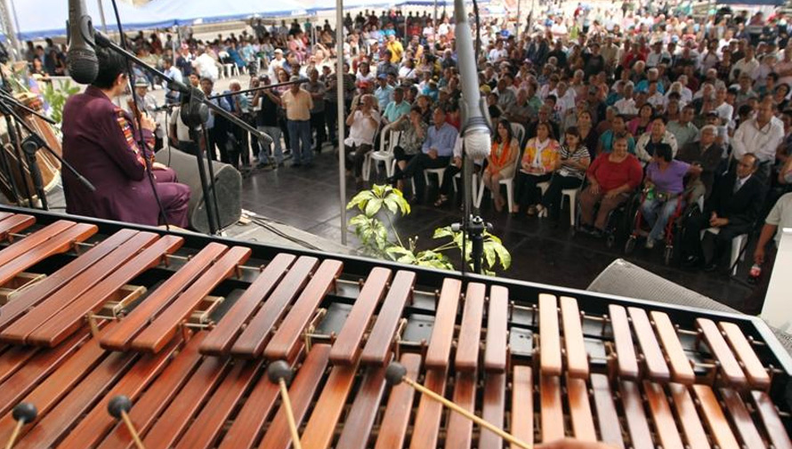Concierto gratuito de marimba en la Plaza Mayor de la Constitución
