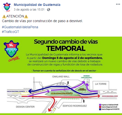 Paso a desnivel zona 10, Guatemala