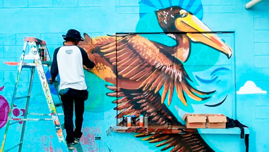 Artistas pintaron murales artísticos en Sipacate, Escuintla