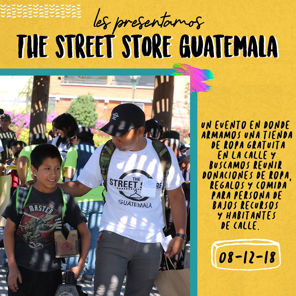 Guatemaltecos visten y alimentan a personas en situación de calle, Street Store Guatemala 2018
