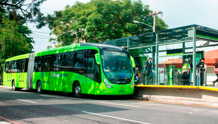 Las paradas del Transmetro Anillo Periférico Ciudad de Guatemala