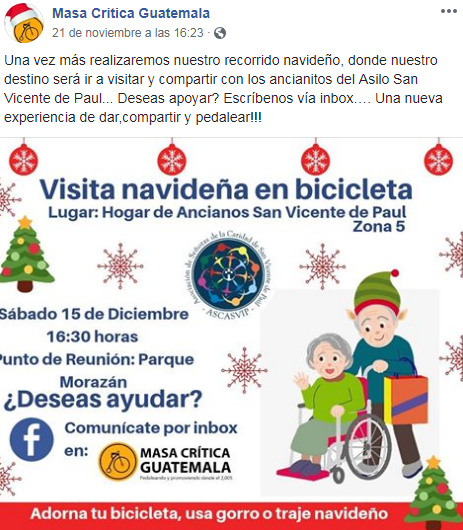 Recaudarán cenas para los abuelitos de un asilo en la Ciudad de Guatemala