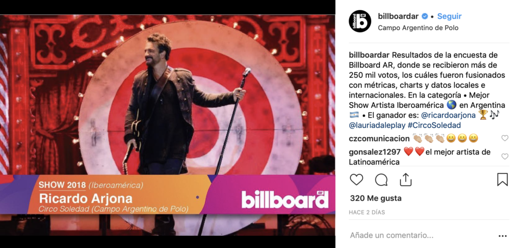 Ricardo Arjona mejor show del 2018