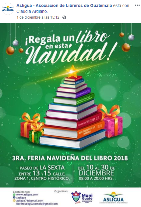 Feria Navideña del Libro 2018 en el Paseo de la Sexta