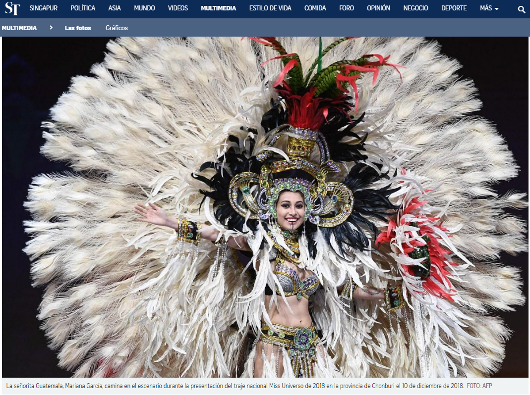 Miss Universo traje Miss Guatemala