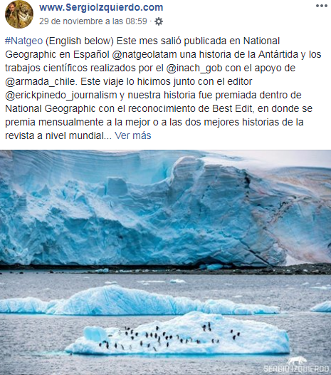 Sergio Izquierdo fue premiada por National Geographic en Español