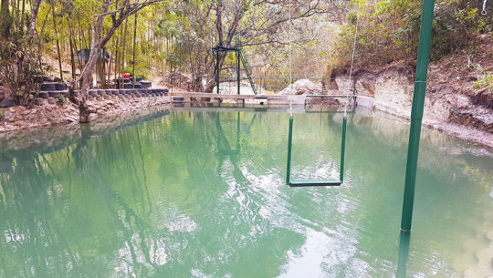 La primera Eco Poza construida con llantas recicladas en Chiquimula