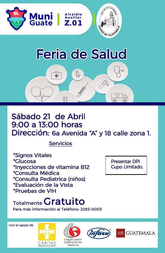 Feria de Salud gratuita 2018 en la Ciudad de Guatemala