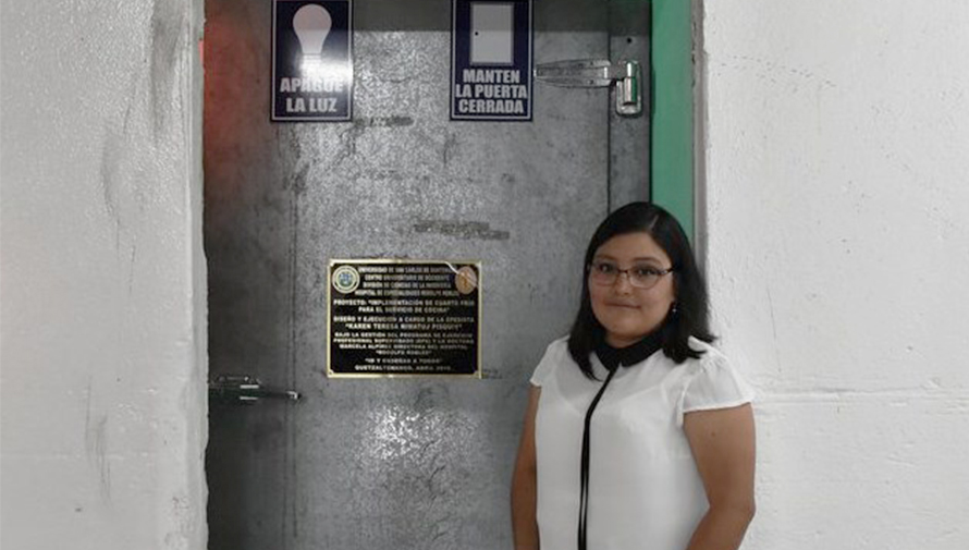 Universitaria guatemalteca diseñó cuarto frío para hospital
