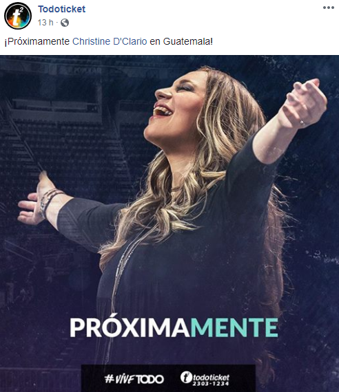 Christine D'Clario en Guatemala