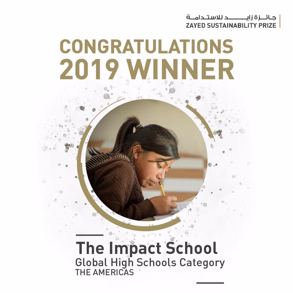 Instituto de nivel básico en Sololá ganó el Premio a la Sostenibilidad Zayed 2019