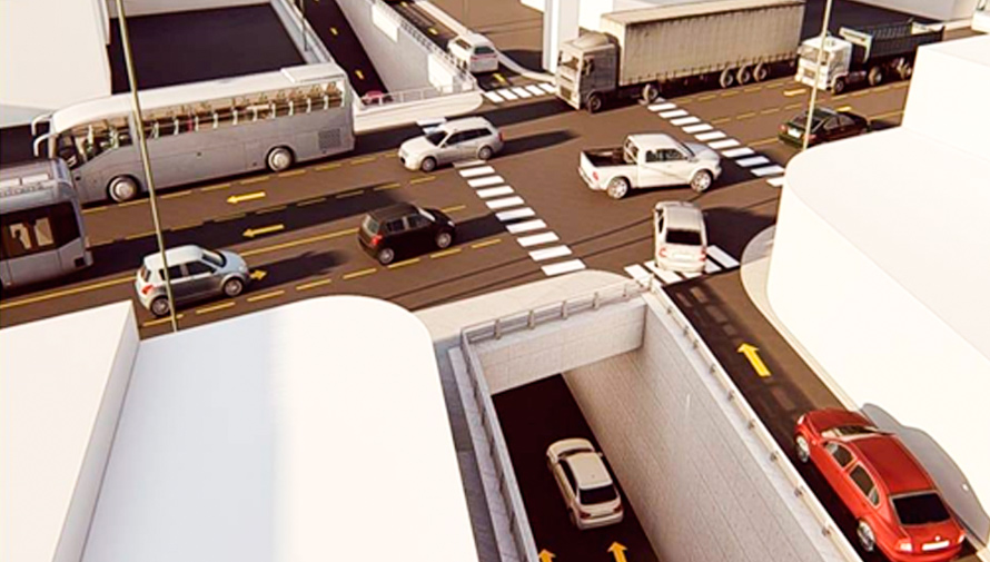 Nuevo paso a desnivel en Calle Martí de la zona 6, Ciudad de Guatemala