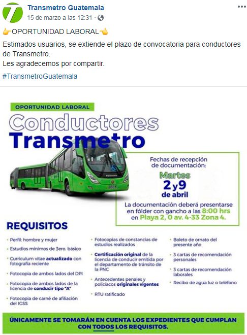 Empleo para pilotos de la municipalidad