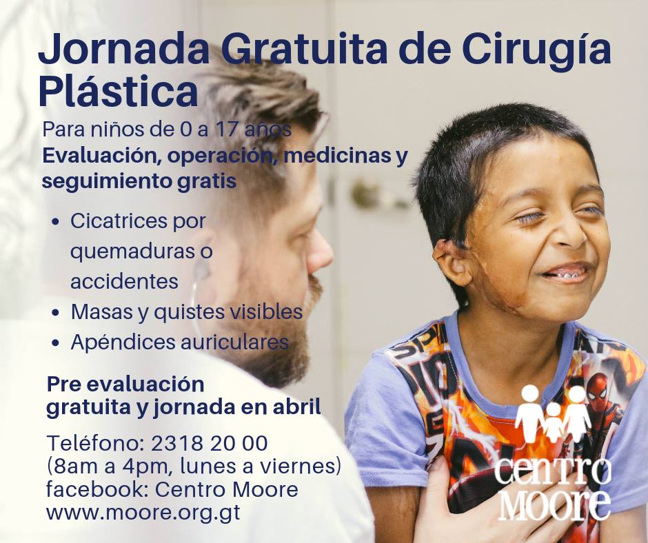 Cirugía plástica gratuita para niños y adolescentes en abril 2019
