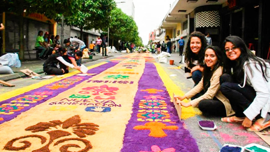 Convocatoria de voluntarios para elaborar la alfombra del Paseo de la Sexta en abril 2019