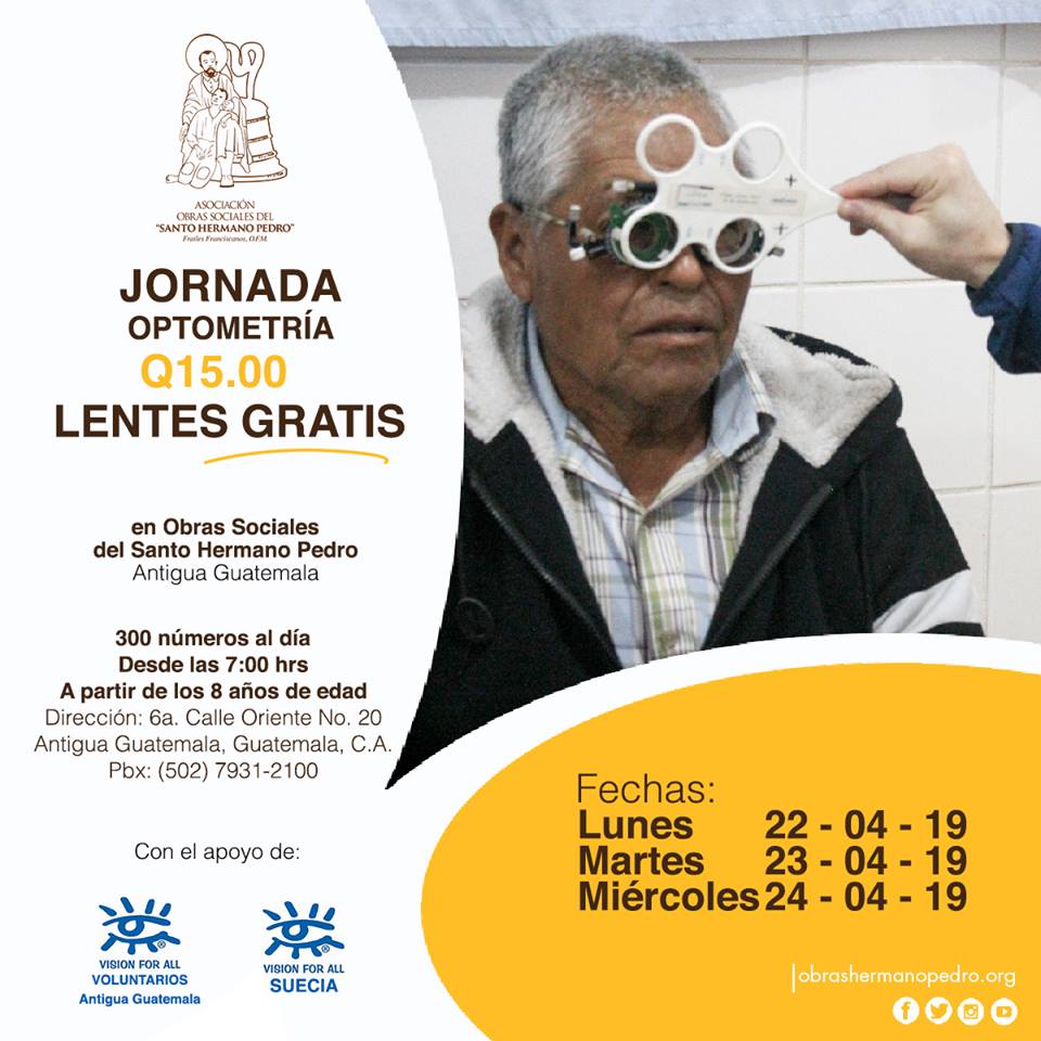 Jornada de optometría a bajo costo en Antigua Guatemala 