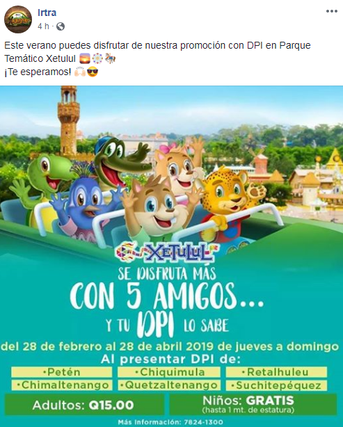 Promoción de abril en Irtra de Reu