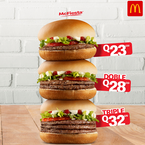 Sabores del Menú 3x3 de McDonald's en Guatemala