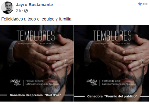 Temblores ganó premio