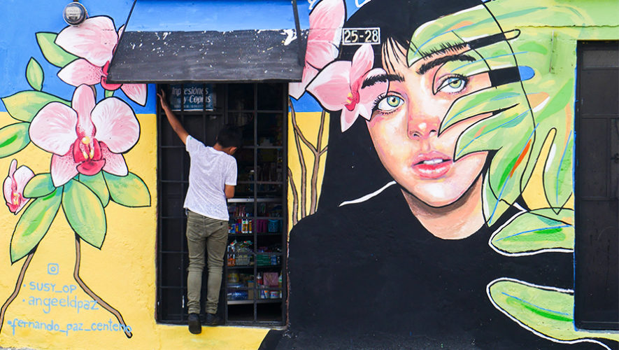 Artistas realizaron coloridos murales en la Zona 4 de la Ciudad de Guatemala