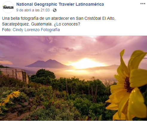 Fotos captadas por Cindy Lorenzo fueron destacadas por National Geographic