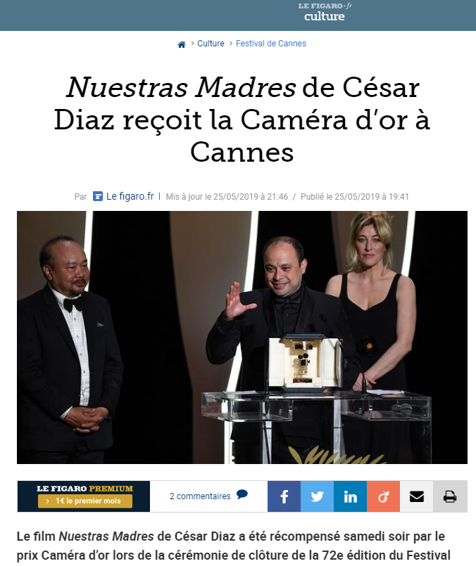Película guatemalteca Nuestras Madres fue destacada por medios internacionales