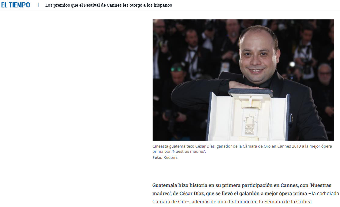 Premios película guatemalteca Nuestras Madres