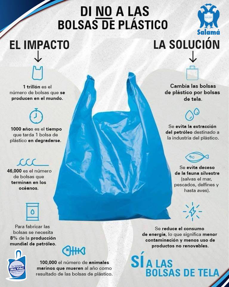 Salamá, Baja Verapaz, ya no utilizará bolsas plásticas, pajillas y duroport