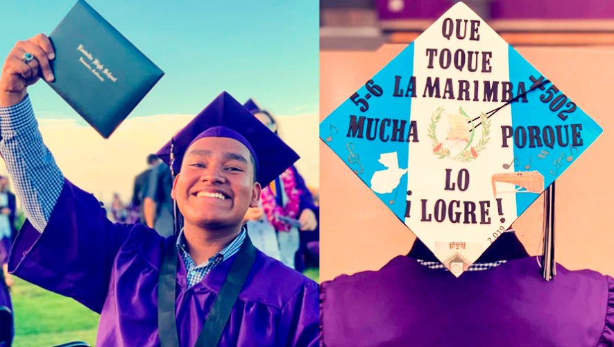 Alessandro Rendón se graduó en Estados Unidos y fue admirado por su colorido birrete