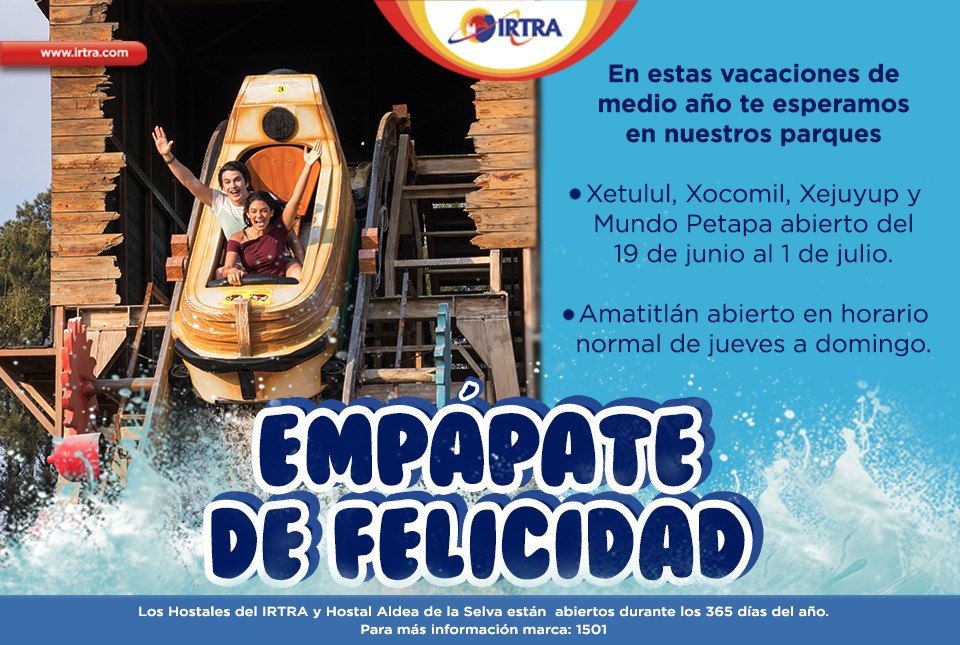 Horarios en los parques del Irtra para Semana Santa 2019