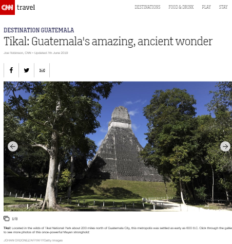 Tikal es la asombrosa y antigua maravilla de Guatemala, según CNN Travel