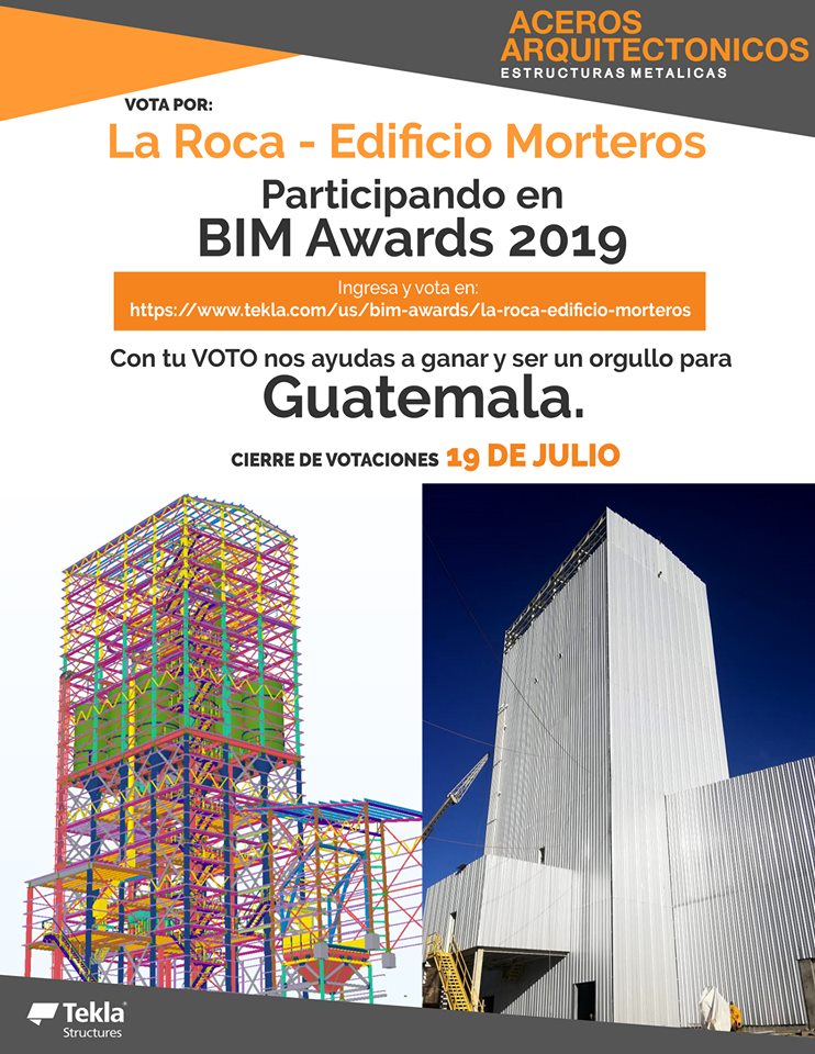 Vota por el proyecto guatemalteco La Roca en los Tekla North America BIM Awards 2019
